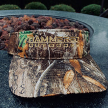 Load image into Gallery viewer, Richardson 848 camo visor with tan embroidery logo
